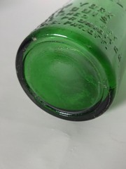 Antique Garrett & Co Green Glass Wine Bottle Monticello New York St Louis