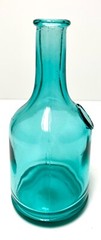 Small Aqua Green Wine Jug Shaped Decorative Bottle