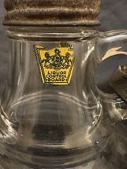 Vintage Owens Illinois Glass Wine Jug Strap Cap PA Seal Grapes Half Gal