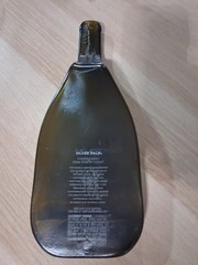 Silver Palm Flattened Wine Bottle With Curved Neck
