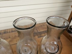 Lot Of 4 Vintage Paul Masson Since 1852 36 oz Glass Carafe Decanter Milk Bottle