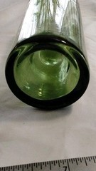 Green Glass Wine Bottle Quart Collectible Decorative Display Piece