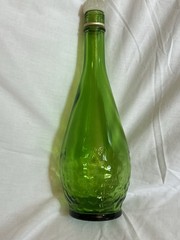 Vintage 1970s Gallo Flavor Guard Glass 4/5 Qt Green Wine Bottle Grapes