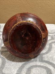 Italian leather wrapped decanter vintage
