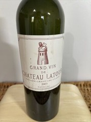 Chateau Latour 2003 Vintage Empty bottle Wine No Cork