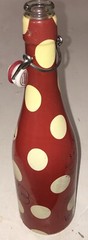 Lolea No.1 Red Polka Dot Sangria Wine Bottle/Empty/Nice Decor for Bar