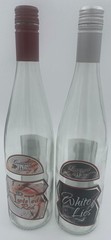 Courtyard Winery Twisted Red White Lies Empty Wine Bottles Set Bar Decor Pair