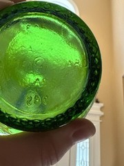 Vintage 1970s Gallo Flavor Guard Glass 4/5 Qt Green Wine Bottle Grapes