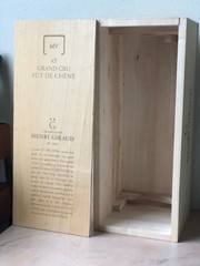 Henri Giraud Champagne Bottle Wood Gift Box Ay Grand Cru Fut De Chene