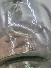 Vintage Glass Demijohn Wine Bottle Jug 3 Liter Hemp Neck Wrap