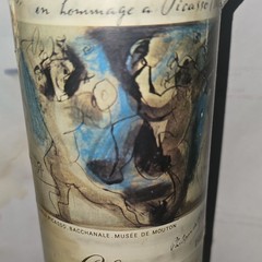 Château Mouton Rothschild 1973 Wine Bottle Pablo Picasso Label Pauillac France