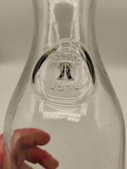 VTG Paul Masson Since 1852 Clear Glass Wine Carafe Bottles, Containers Lot Of 2