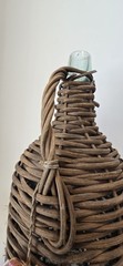 Rare Pre-Prohibition V. SATTUI WINE CO. SF Wicker Demijohn Bottle Original Tag