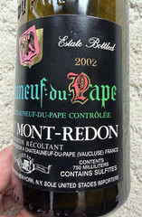 RARE – Chateauneuf Du Pape 2002 Chateau Mont-Redon France – Empty Bottle w/ cork