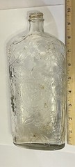 Wine Bottle Garretts American Wines 4/5 Quart Embossed Clear Glass 9 5/8&Prime;