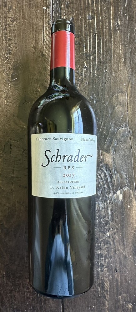 Schrader Wine Bottle Empty 2017 Collectible Cabernet Napa Valley 750ml