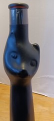 2012 Mosel Riesling Black Matte Cat Empty Wine Bottle 13 Inches Decor
