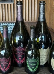 2 Dom Perignon luminous 3 ltchampagne Bottle EMPTY JEROBOAM 3LT BIG BOTTLE