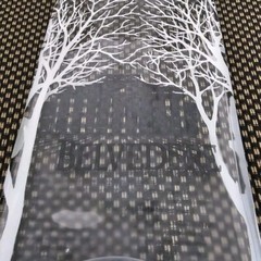 Flat Clear Glass Wine Belvedere Bottle | Pressed / Melted | Wall Art