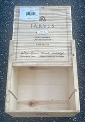 JARVIS FINCH HOLLOW CHARDONNAY WINE NAPA VALLEY EMPTY WOOD BOX W/LID 14X12.5X8.5