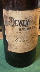 Pre Prohibition H.T Dewey & Sons Tokay Wine Liquid Gold Medicinal Amber Bottle