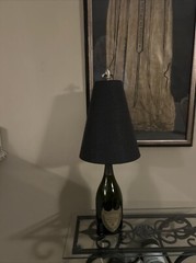 Dom Perignon Champagne Glass Bottle Display Lamp WORKS! Empty
