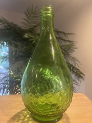 Gallo Wine ~ Half Gallon Flavor Guard Bottle ~ Vintage Green Glass with Grapes