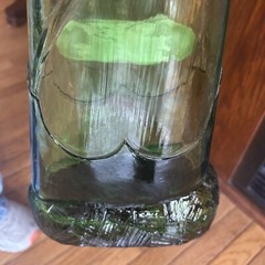 Vintage Italian Chianti 45 In Tall Green Glass Rifle Bottle Empty