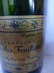 Glass Empty Tall French Wine Brut Champagne Bottle 3000 ML Display Feuillatte