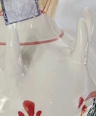 Vtg Rare Handpainted Italian Liqouri Bottle Olive Branches Spikes Signed W/Tag