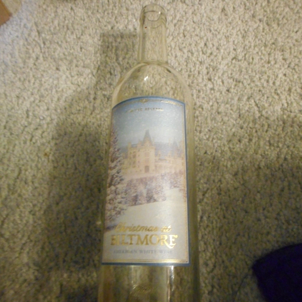 Biltmore Estate Christmas Wine Bottle EMPTY White Wine s 12&Prime;