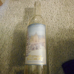 Biltmore Estate Christmas Wine Bottle EMPTY White Wine s 12&Prime;