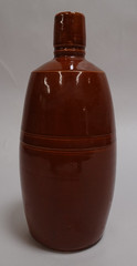 Brown Clay Portuguese Lancers Wine Bottle Portugal Vintage Vin Rose MCM Red