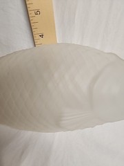 Vintage Frosted Glass Fish Shaped Bottle 14&Prime; Tall.