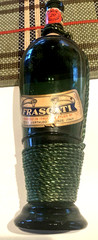 GREEN BOTTLE FRASCATI ITALIAN WINE EMPTY NAUTICAL ROPE DESIGN 1962