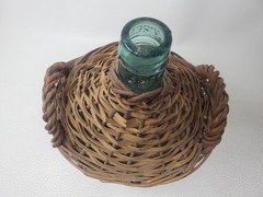 Vintage Wicker Wrapped Viresa Demijohn Large 13 Inch
