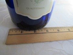 RARE Large 19&Prime; Vintage 2014 Johann Riesling Germany Empty Cobalt Blue Bottle
