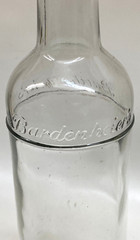 Vintage Bardenheier’s Embossed Clear Cylinder 4/5 Quart Bottle
