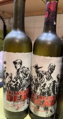 2015-2016 WALKING DEAD Wine Bottle Set 5 EMPTY Zombie grimes michonne glen