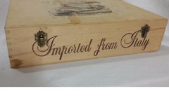 Santini Vint d&rsquo; Italia Soave Gift Wooden Box EMPTY Display Piece Rope Handle