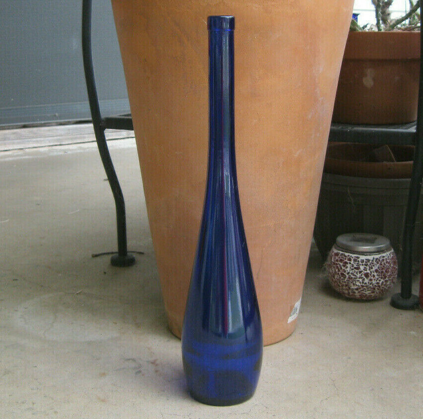Cobalt Blue Wine 16 1/2&Prime; Glass Bottle ~ Beautiful