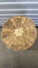 Large Vintage Rattan Wicker Vase Pitcher 24” Tall And 10” Wide