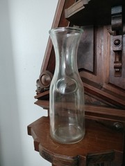 Vintage Paul Masson 10.5&Prime;Glass Wine Carafe Embossed