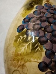 Italian Decantor By Bordeaux Hand Painted Grapevine Tabletops /&rsquo;Bordeaux &lsquo;