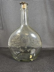 Stafford Etched Glass Wine Bottle made in Portugal