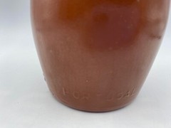 Portugal Lancers Brown Painted 9 In Wine Bottle, J.M. da Fonseca Inter., Empty