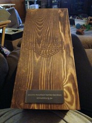 Harley Davidson 36oz Whiskey Decanter w/ Original Wood Box Poconos Mountains New