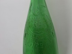 Antique Garrett & Co Green Glass Wine Bottle Monticello New York St Louis