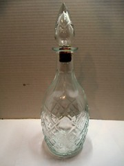 VTG London Winery Clear Pressed Glass Wine Decanter Carafe Ontario, Canada 1967
