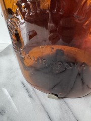 Vintage Brown Jug Christian Brothers California Wine 1 Gallon Bottle Metal Stand